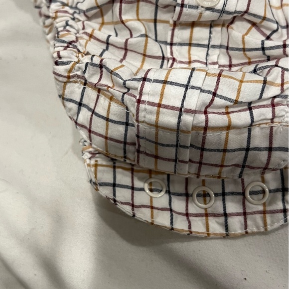 Janie & Jack BABY PLAID POPLIN BODYSUIT Dress Shirt - Picture 4 of 7